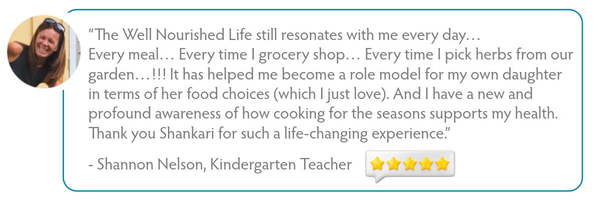 WNL Your Ayurvedic Kitchen-11-Shannon WNL testimonial