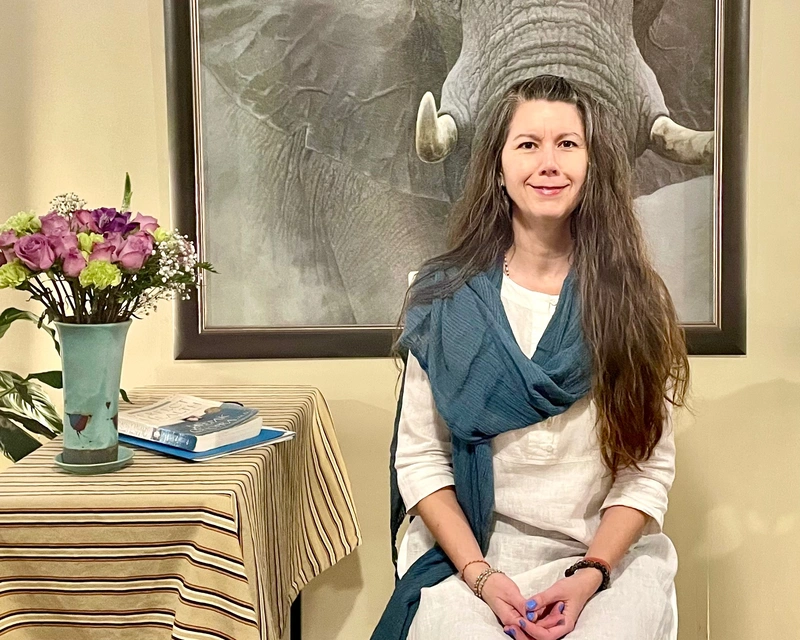 Shankari offering an Ayurveda consultation at AT THE CORE studio in London, Ontario